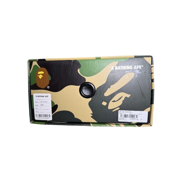 BAPE NEW - A Bathing Ape Road STA Patent Sneaker Green NWT Sz 7M/9W - Picture 11 of 12
